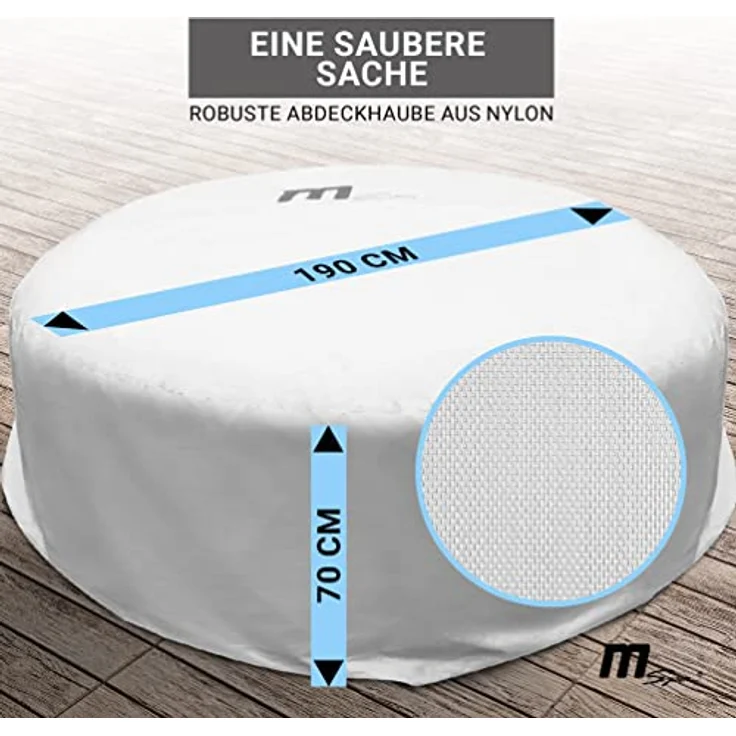 Miweba Mspa Whirlpool Abdeckhaube B9300107 190x70cm Abdeckplane Schutzhülle – Bild 2