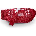 Wolters Strickpullover Elch mit Glitzer, Größe:20 cm, Farbe:rot/Silber