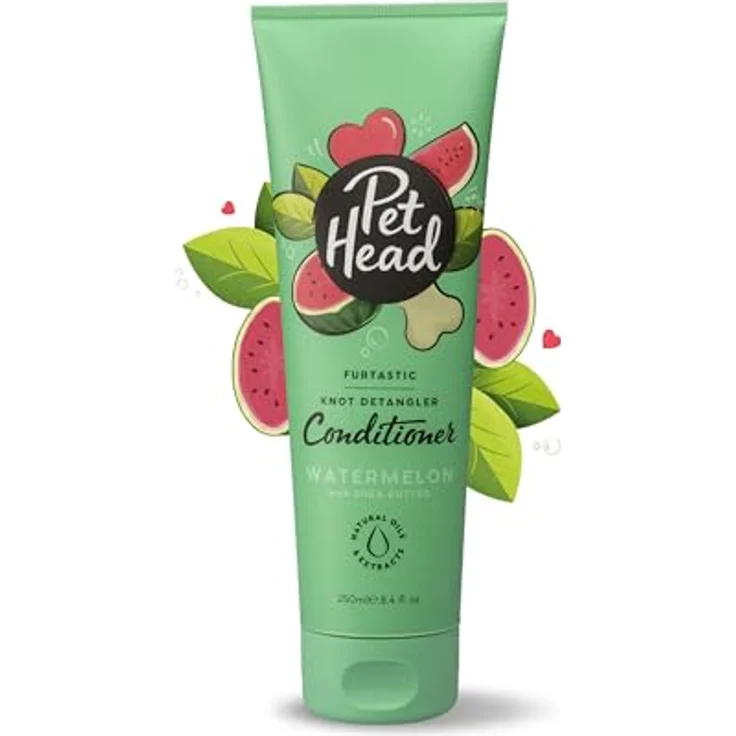 Pet Head Furtastic Conditioner für Hunde, 250 ml, mit Wassermelonenduft und pflegenden Inhaltsstoffen – Bild 1