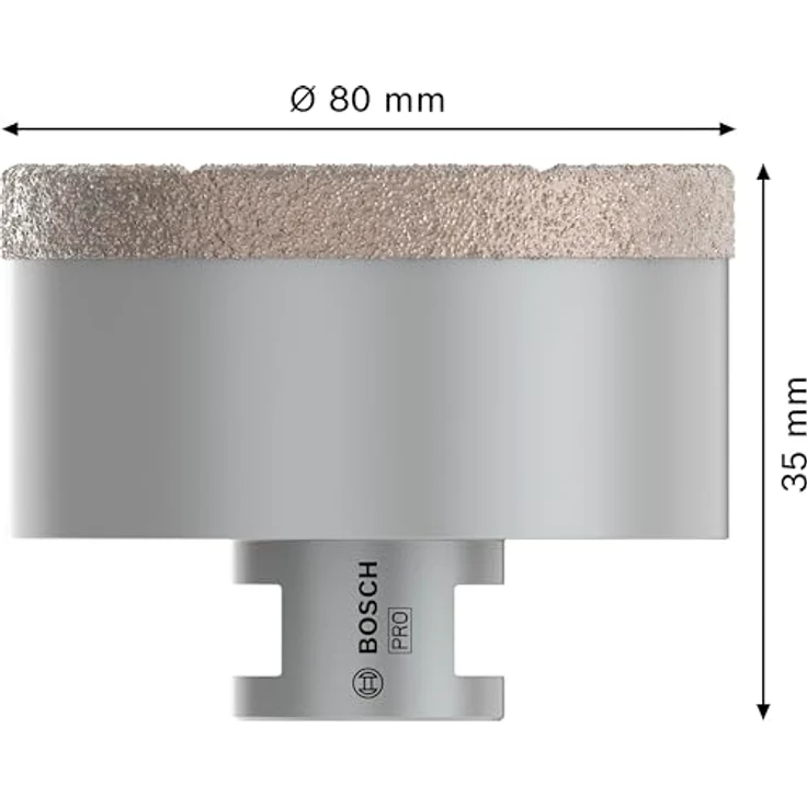 BOSCH Pro Core Cutter dry, Diamanttrockenbohrkrone Ø 80 mm für harte Fliesen und Stein – Bild 3