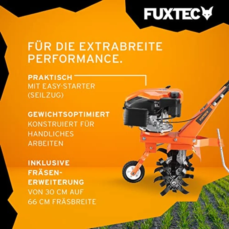 FUXTEC FX-AF1139 SET Ackerfräse Bodenhacke Motorhacke inkl Fräsebreitenerweiterung (FX-AF1139-SET1), 30 cm Arbeitstiefe, 2200 Watt Leistung - Preisvergleich – Bild 5