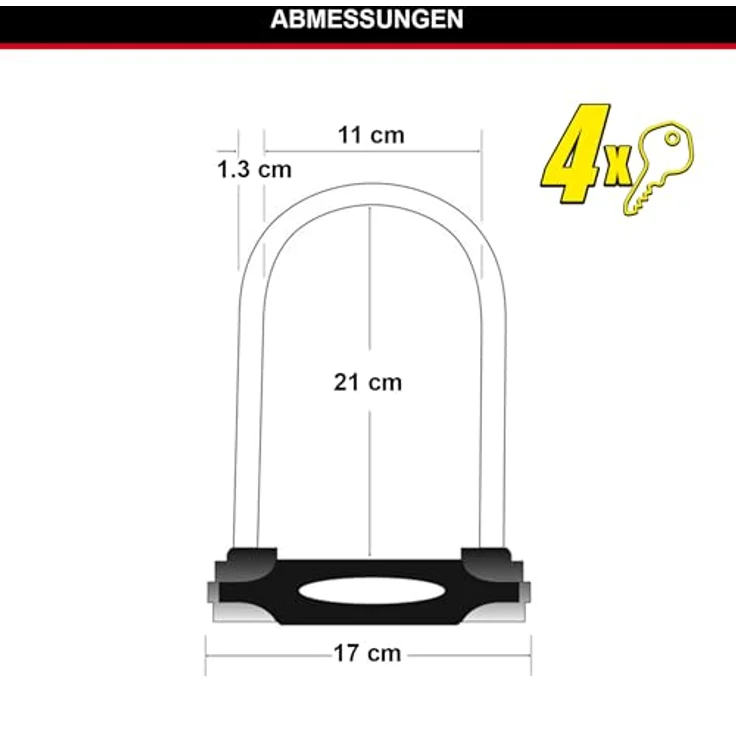Master Lock Bügelschloss Stahl 13mm mit Halterung 8195EURDPRO – Bild 6