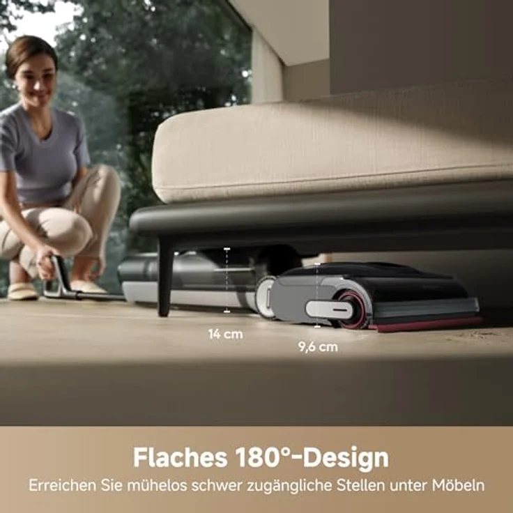 DREAME H15 Pro Nass- und Trockensauger, GapFree AI DescendReach Roboterarm, 21kPa Saugleistung, 0 Tangle, 100°C Bürstenwäsche, 5min 90°C Trocknung, 180° Lie-Flat – Bild 5