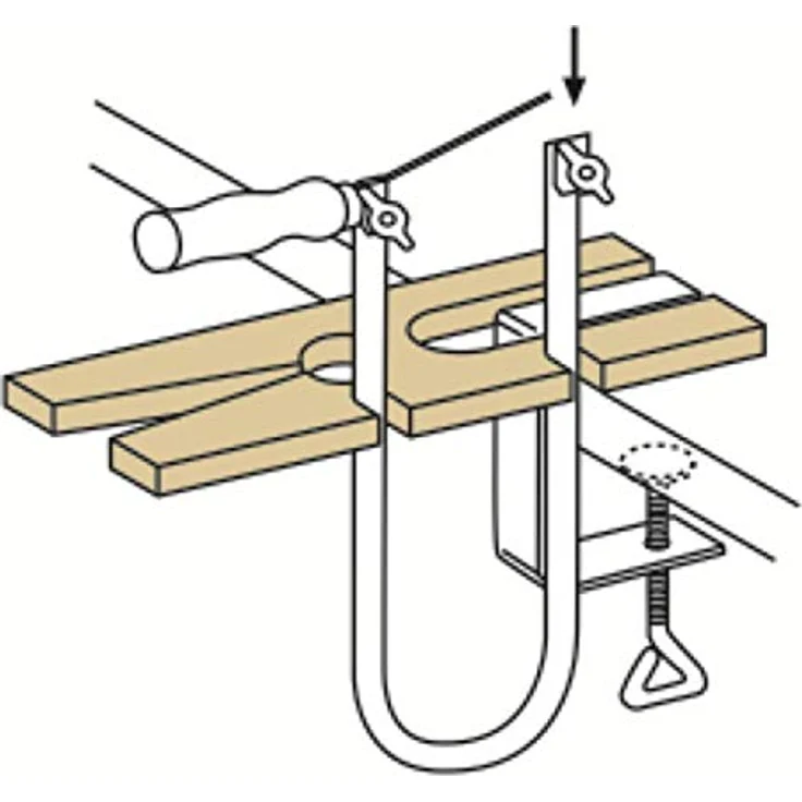 Pebaro 24-05 - Laubsägezwinge vernickelt Spannweite, 50 mm – Bild 2