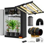 The Hookah Premium Growbox 120x60x180cm Komplettset 240W Samsung LED Grow 600D Deluxe EC 150mm Abluftventilator+Aktivkohlefilter Growzelt Light Komplett SeT