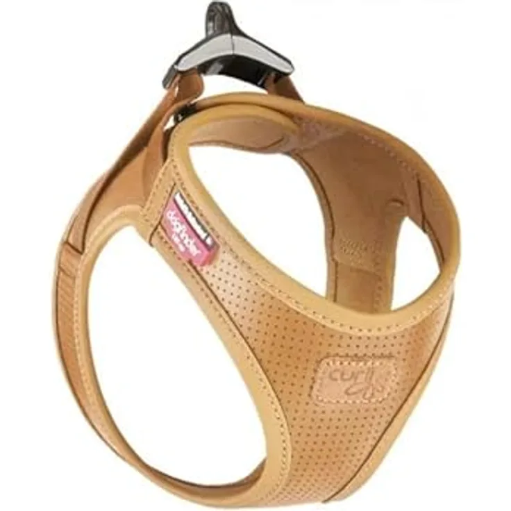 Curli Apple Hundegeschirr aus Leder, Braun/XS - Flexibles Hybrid-Leder, optimierte Passform