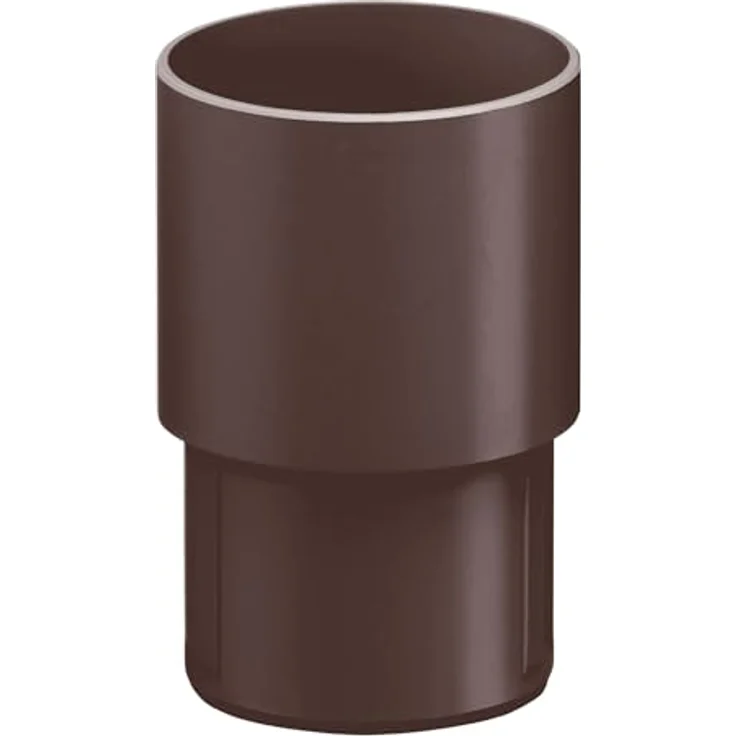 INEFA Fallrohr Verbinder DN100, 100mm Dunkelbraun PVC, witterungs- und UV-beständig, einfache Montage – Bild 1