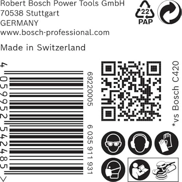 Bosch Professional Expert C470 Schleifpapier mit 8 Löchern für Exzenterschleifer, 125 mm, G 80, 50-tlg. - Preisvergleich – Bild 4