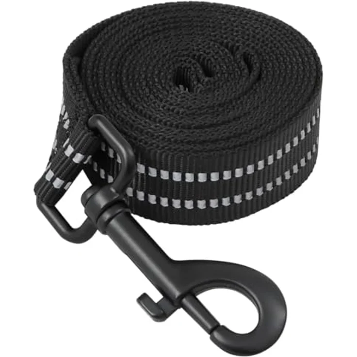 vidaXL Hundegeschirr mit Leine & Halsband Verstellbar Schwarz L, einfach an- und abzulegen, vollständig einstellbar, sicher und bequem – Bild 5
