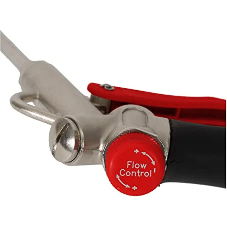 STIER Ausblaspistole mit Wechseldüse und Flow Control, stufenlos regulierbar, Betriebsdruck 6,3 bar, Luftanschluss 1/4 Zoll, ergonomischer Gummigriff – Bild 4