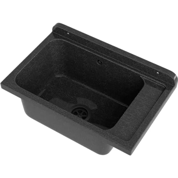 Granitan Kunststoffspüle MONZA Ausgussbecken - Waschtrog mit Siphon - 58x38x26,7 cm, erhältlich in mehreren Farben – Bild 6
