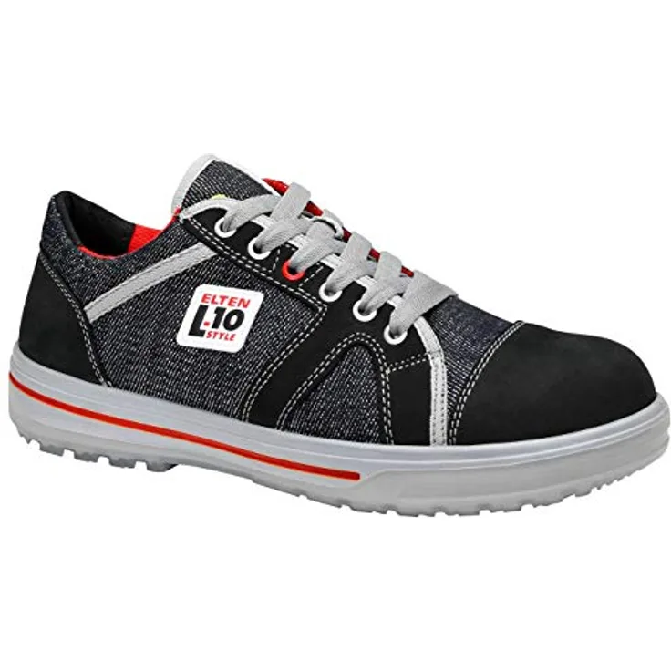 ELTEN Sicherheitsschuhe SENSATION Up Low ESD S3, Damen und Herren, Leder/Textil, Stahlkappe, leicht, sportlich, Schwarz, Größe: 41