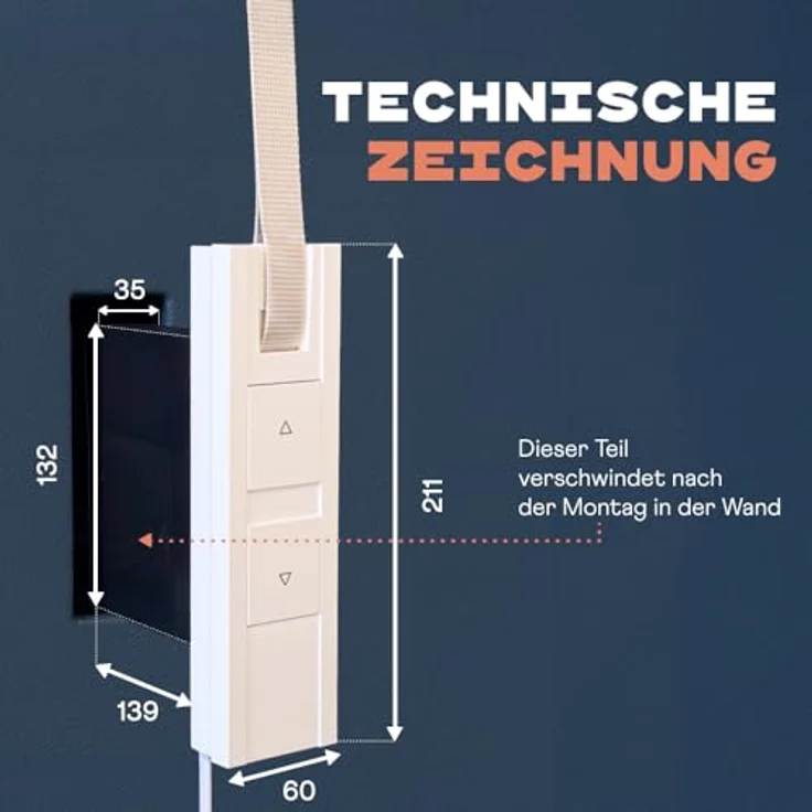 HOMEPILOT Gurtwickler Pure smart, Elektrischer Rollladenantrieb mit App-Steuerung, Unterputz, Nachrüstung, Made in Germany – Bild 5