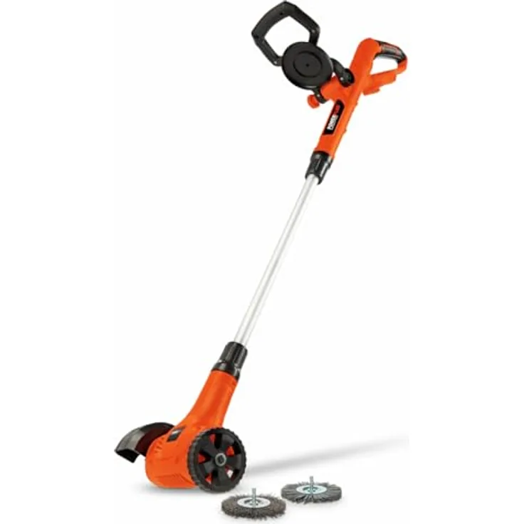 POWERPLUS Dual Power Akku-Teleskop-Unkrautstecher POWDPG8060, 20 V mit Nylon- und Stahlbürste, ergonomisch, leicht und handlich, ohne Batterie und Ladegerät