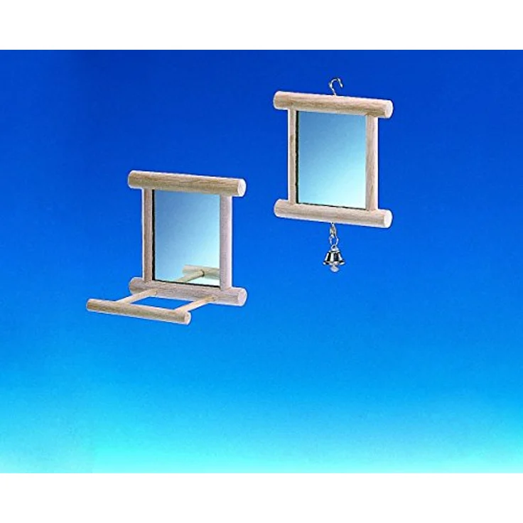 Nobby Holzspiegel mit Glocke 10 x 10 cm
