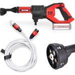 Hecht Hochdruckreiniger 3025, Akku-Hochdruckreiniger mit 22 bar Druck, 180 l/h Fördermenge, 5 Sprühmodi, 4m Saugschlauch, ECO-Modus