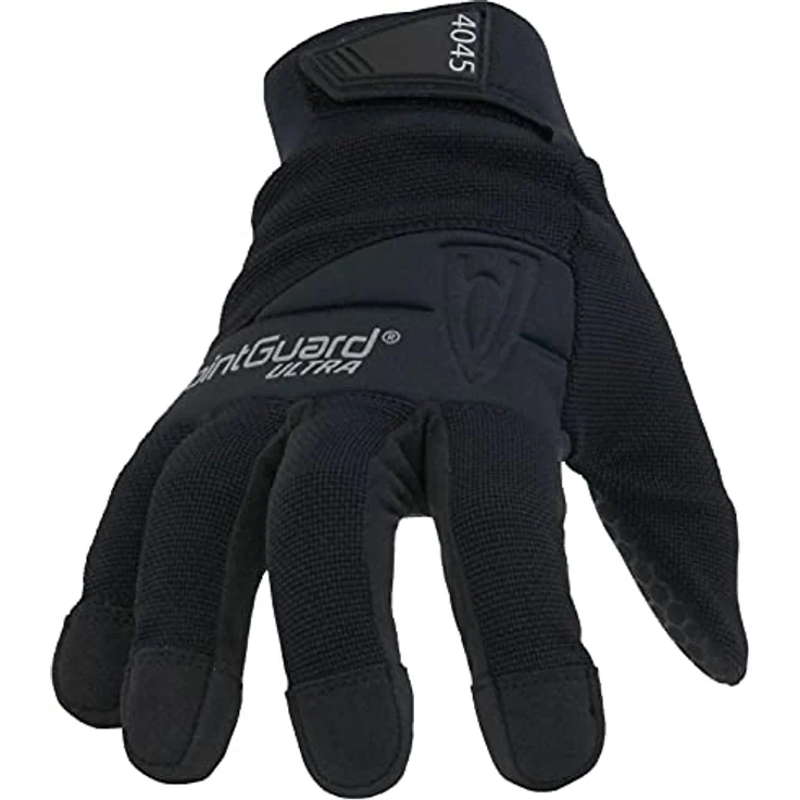 HexArmor PointGuard Ultra 4045, Arbeitshandschuh aus Baumwolle und Nylon, Nadelstichschutz Level 3, Größe 9, mit Knöchelpolster und Silikonmuster für besseren Grip, schwarz – Bild 2
