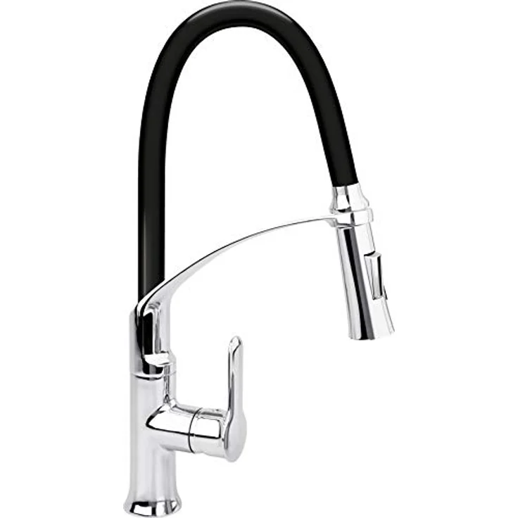 TRIZERATOP Flexible 2 Küchenarmatur, schwarzer Wasserhahn mit 360° schwenkbarem Auslauf, Handbrause mit 2 Strahlarten, 5 Jahre Garantie – Bild 1
