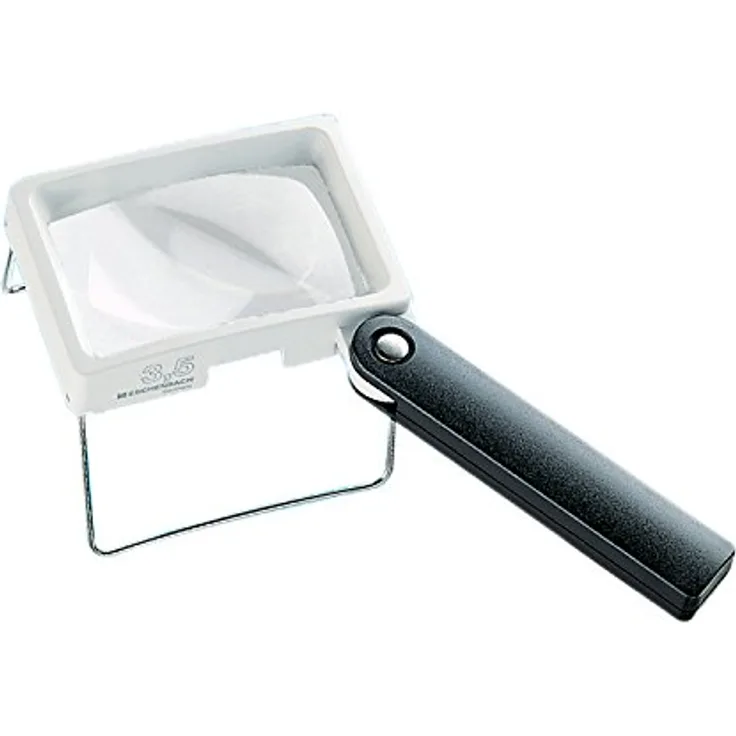 Eschenbach 2034 Handlupe Vergroeßerungsfaktor: 3.5 x Linsengroeße: (L x B) 75mm x 50mm Weiß, Schw