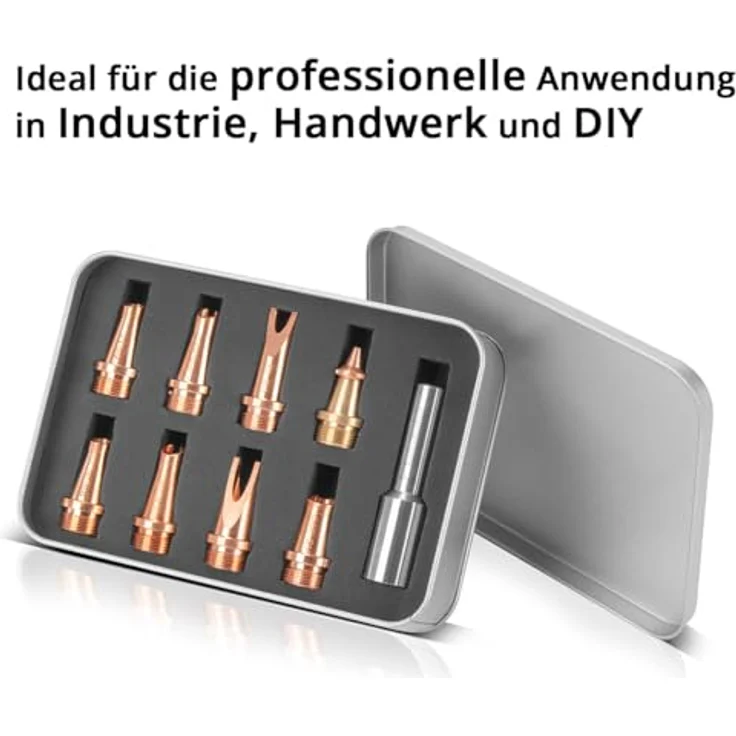 STAHLWERK Laser-Düsen 9er Set, Profi-Zubehör für Laser-Schweißbrenner mit 7 Schweißdüsen, 1 Schneiddüse, 1 Düsenträger und Schutzbox, bis 2000 Watt – Bild 3