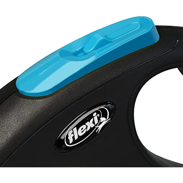 Flexi Rollleine New Neon - Blau - S, 5m Gurt-Leine mit erhöhter Sichtbarkeit & Komfortablem Bremssystem – Bild 4