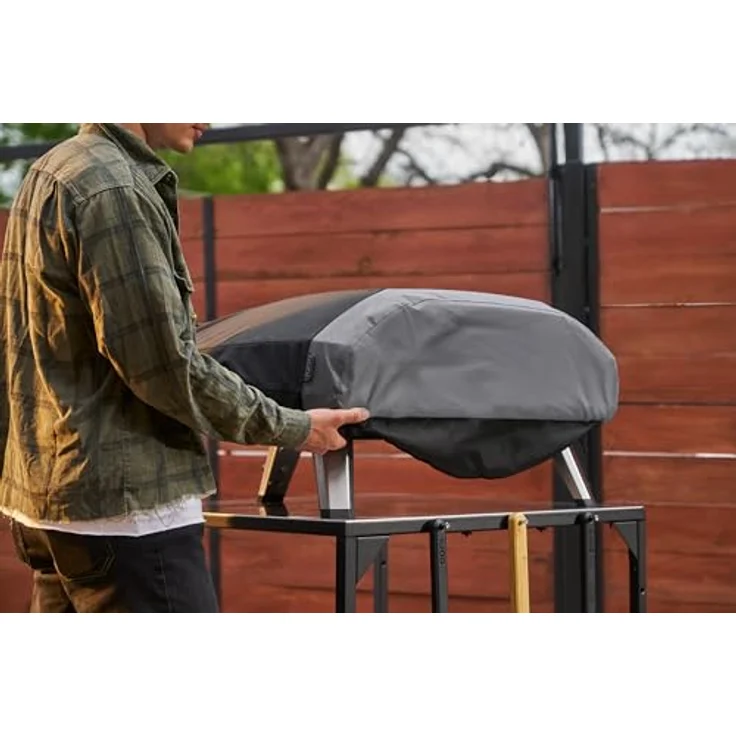 Ooni Koda 2 Max Grillabdeckung, Schwarz, wasserfestes 600D Polyester mit Kordelzug-Verschluss und rückseitiger Aufbewahrungstasche – Bild 4