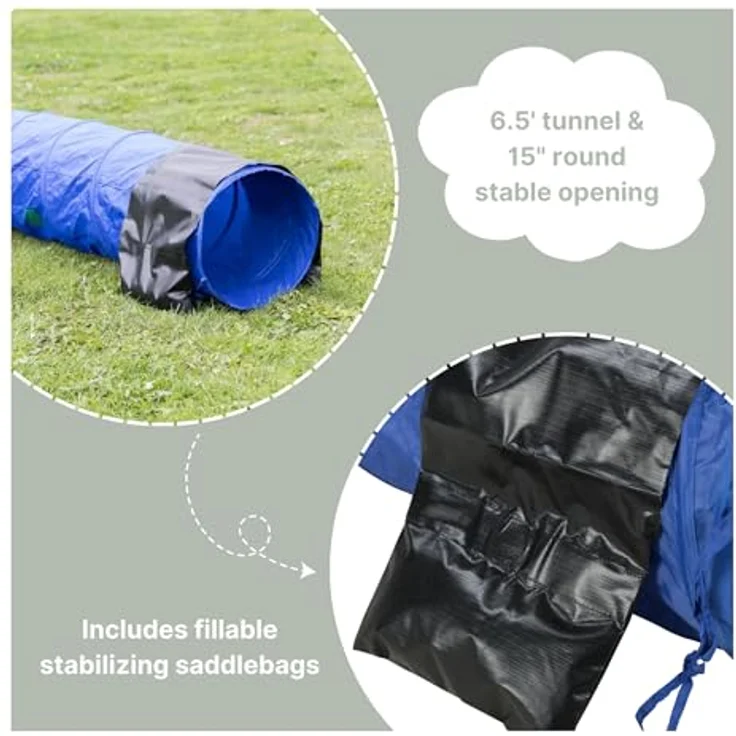 Trixie Dog Activity Agility Tunnel ø 40 cm 2 m blau – Bild 4
