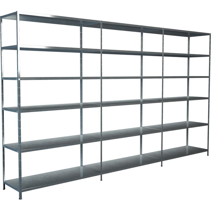 SCHULTE Regalwelt Steck-Grundregal und 2 Anbauregale 230 x 260 x 50 cm, 18 Böden, verzinkt, Tragkraft 510 kg, Lagerregal - Made in Germany, stabile PowerMAX Fachböden