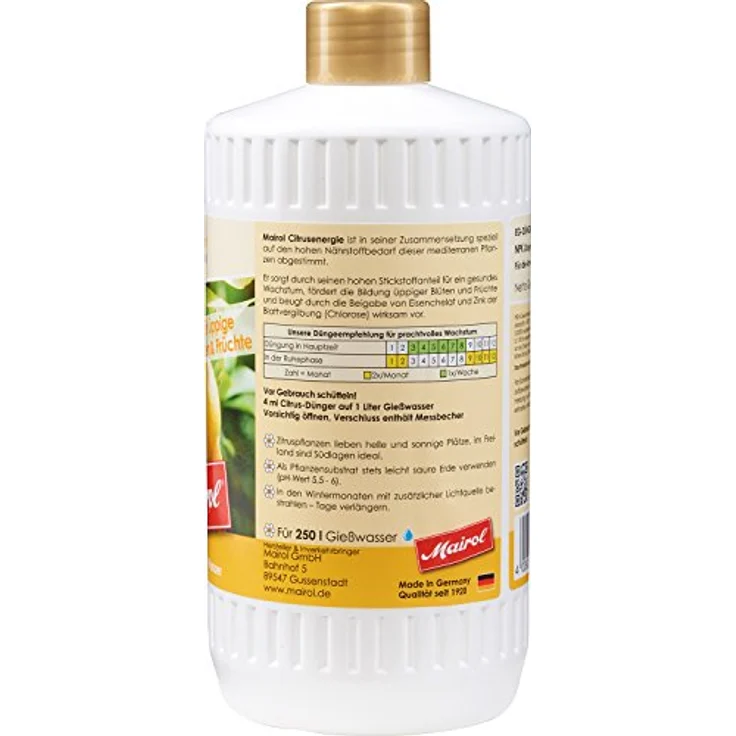 Ballistol Mairol Citrusdünger Citrusenergie 1000ml Düngemittel – Bild 2