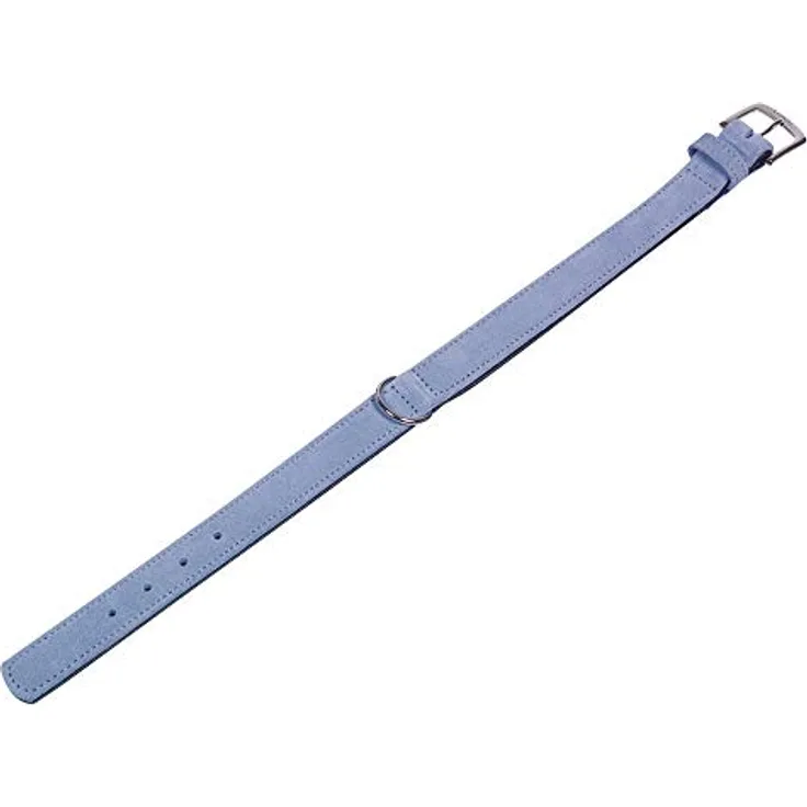 Nobby Halsband VELOURS, hellblau (Sky), 42 cm (33-39 cm), 19/21 mm, 1 Stück