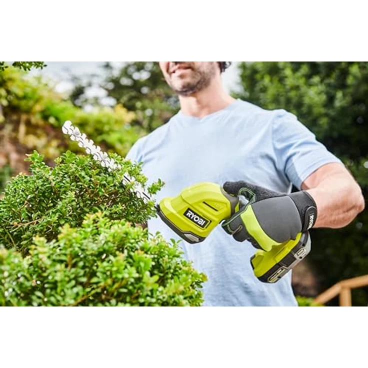 RYOBI 18 V ONE+ Akku-Gras- und Strauchschere RY18GSA-120T, inkl. 18 V 2,0 Ah Lithium+ Akku, Ladegerät und Tasche, mehrfarbig – Bild 3