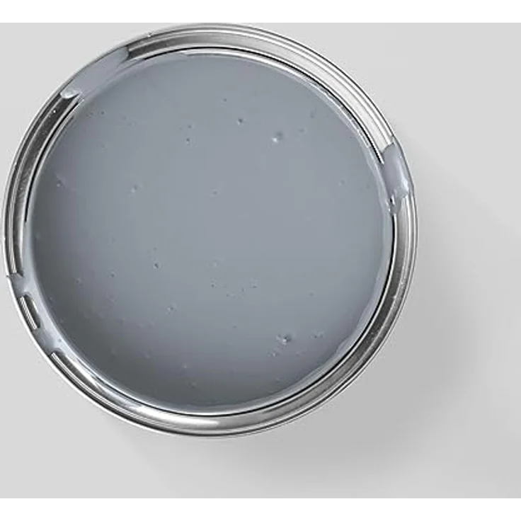 MissPompadour Wandfarbe Grau mit Grau, extramatte Innenfarbe mit sehr hoher Deckkraft, 2,5 L, geruchsneutral und spritzfrei, wasserbasiert – Bild 2