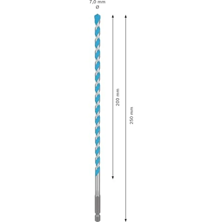 Bosch EXPERT HEX-9 Multi Construction Bohrer 7 x 200 mm, Präzision durch Zentrierspitze, hochleistungsfähige Carbide-Spitze – Bild 3