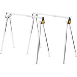 STANLEY Gerüst STST81337-1, klappbarer Aluminium-Arbeitsbock, bis 450 kg belastbar, Zwillingspack mit Metallschiene, rutschfeste Gummiauflage