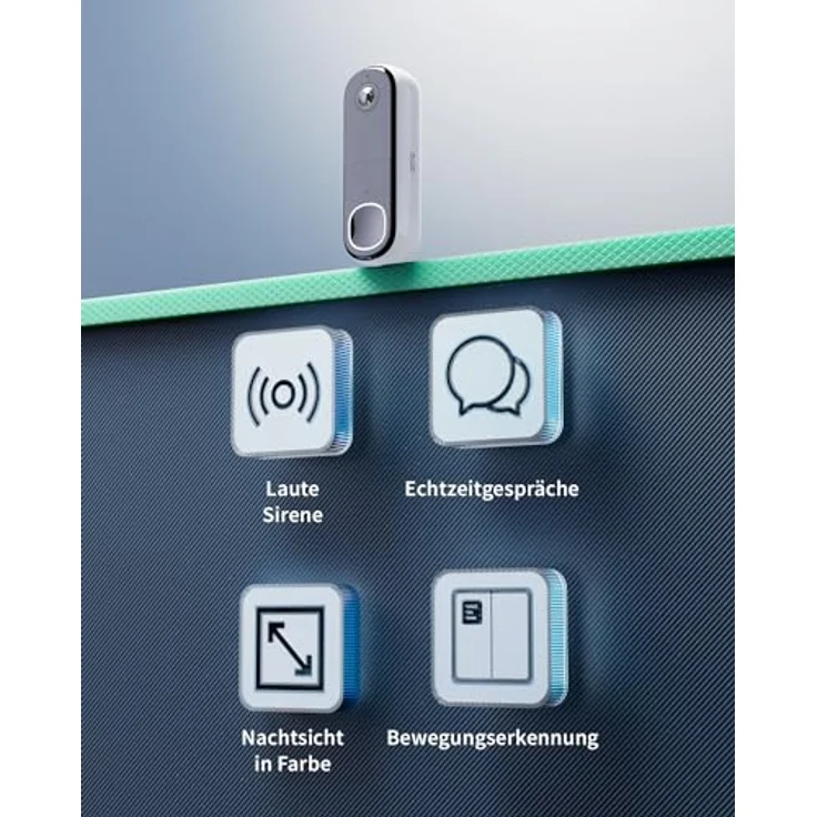 Arlo AVD3001-100EUS, Video-Türklingel mit 1080p FullHD, 2-Wege-Kommunikation und integrierter Sirene, kabellos mit USB-Anschluss – Bild 2