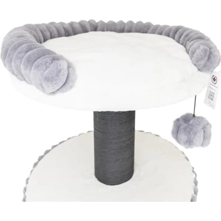 CanadianCat Company Kratzbaum Edmond - grau | 68 x 68 x 201 cm | Katzenmöbel, Kletterturm – Bild 3