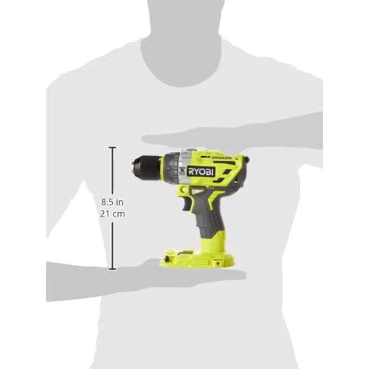 Ryobi 5133003941 Schlagbohrschrauber (18 V,Schlagbohrfunktion, ohne Akku,Schnellspannbohrfutter,LED-Beleuchtung) R18PD7-0 – Bild 3