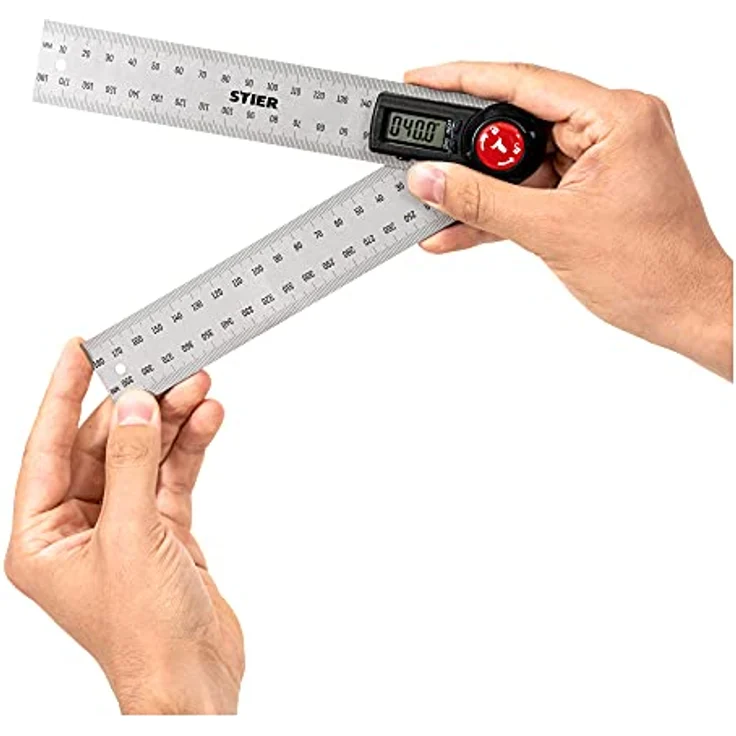 Stier SDW 200, Digitaler Winkelmesser mit Feststellfunktion und LCD Bildschirm, Messbereich 0° - 360° – Bild 2