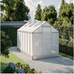 OUTFLEXX Gewächshaus Flora aus Aluminium, silberfarben - Robust, witterungsbeständig und langlebig