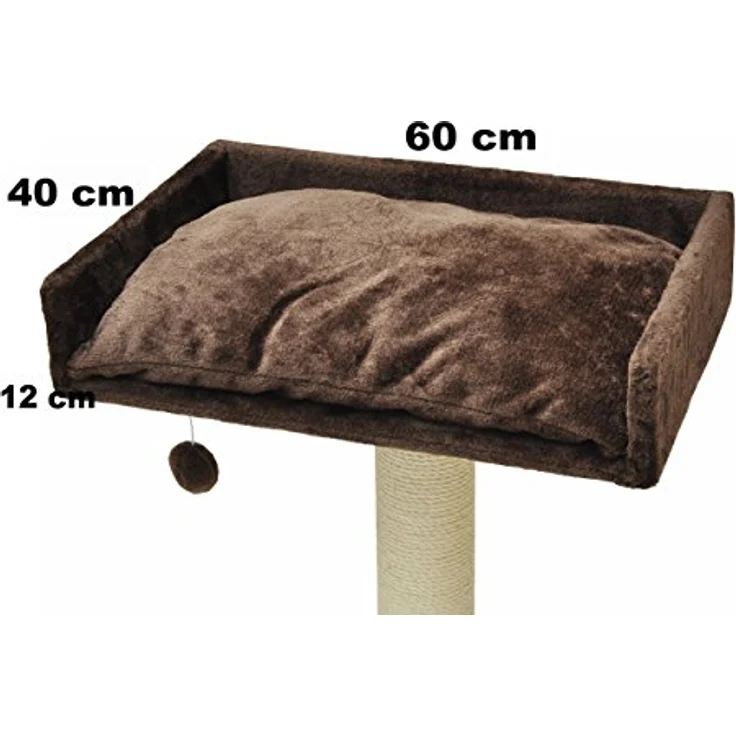 nanook Liegeplatz Top für Katzen-Kratzbaum mit Kissen groß XXL 60x40 cm - braun – Bild 2