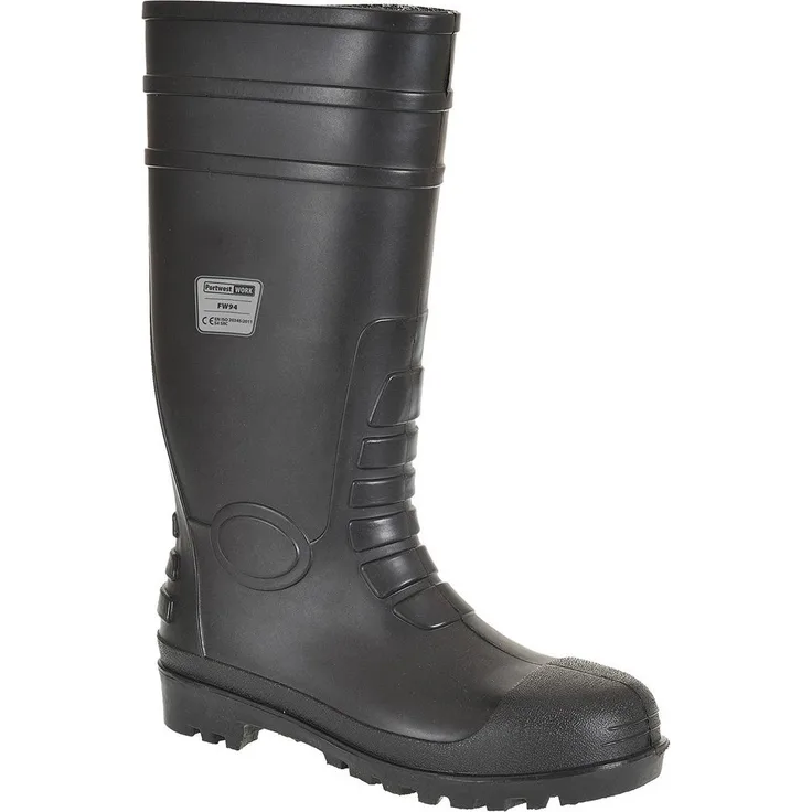 PROMEX Freizeitschuhe LK22988, Sicherheitsstiefel Wellington S4 mit Stahlkappe, schwarz, Größe 45