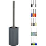 Spirella "Tube WC Bürste Toilettenbürste Klobürste WC Garnitur aus Porzellan Dunkelgrau