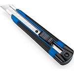 DAHLE Cutter Allround, Teppichmesser mit Metall-Messerführung und 2 Ersatzmessern, blau