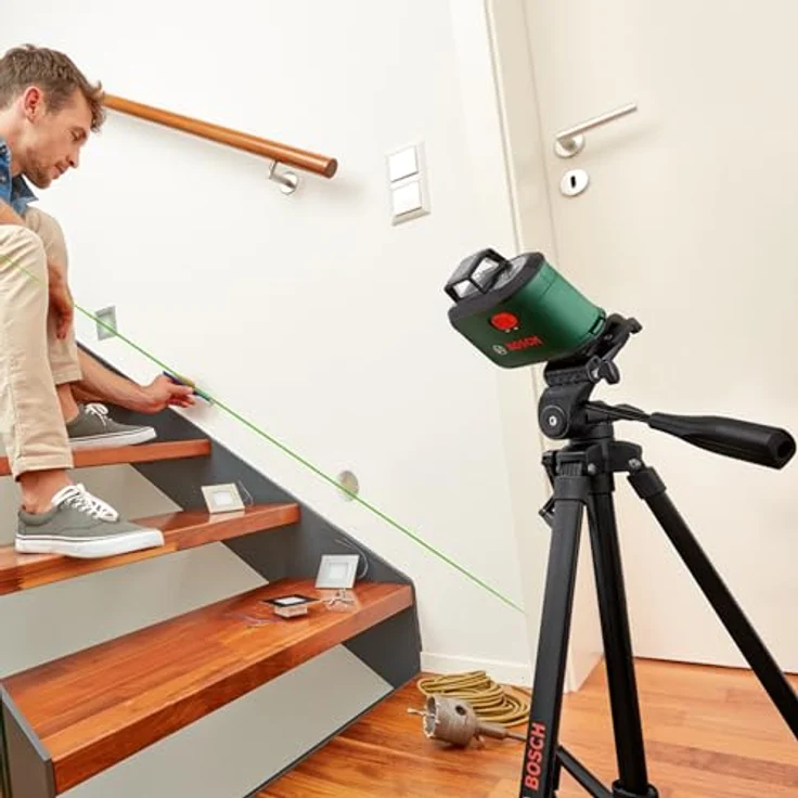 BOSCH Punkt- und Linienlaser AdvancedLevel 360 Set, Kreuzlinien-Laser mit grüner Lasertechnologie - im Karton – Bild 6
