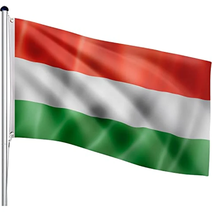 FLAGMASTER Teleskop Fahnenmast Aluminium 6,50m, 5-fach höhenverstellbar, Komplettset mit 30 verschiedenen Fahnen zur Wahl und Bodenhülse – Bild 1