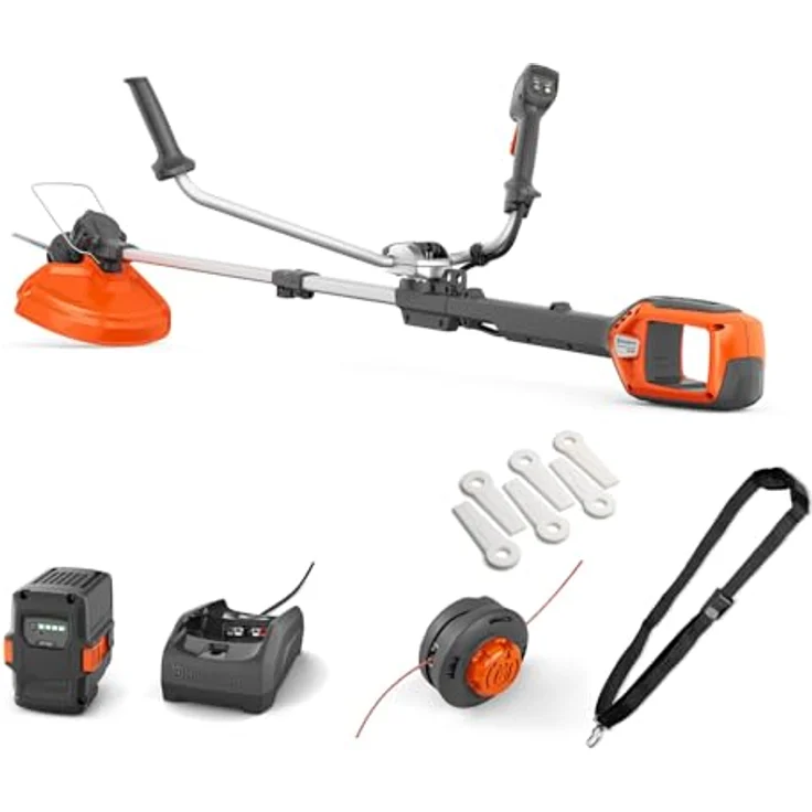 Husqvarna Akku-Rasentrimmer 220iR, 36V bürstenloser Motor, Boost-Modus, 36 cm Schnittbreite, klappbar inkl. Trimmerfaden und Kunststoff-Schneidklingen – Bild 1