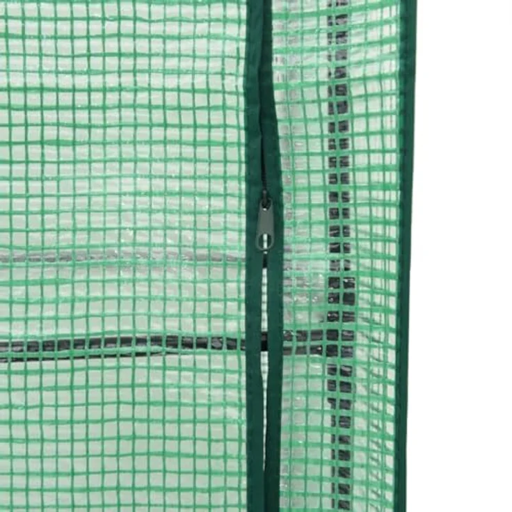 vidaXL Hochbeet mit Gewächshaus-Aufsatz, Rattan-Optik, stabiler Eisenrohr-Rahmen, wasserfeste Abdeckung, braun, 40x40x123 cm – Bild 8