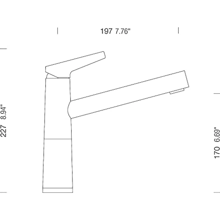 Schock Küchenarmatur SC-510 FA, Festauslauf, 360° Schwenkbereich, platzsparendes Design mit Quarzkomposit-Oberfläche – Bild 3