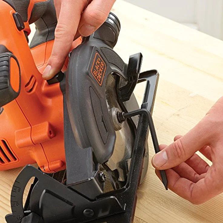 Black+Decker Akku-Kreissäge (18V, bis zu 43 mm Schnitttiefe einstellbar,  140 mm, ohne Akku und Ladegerät, mit Überlastschutz, elektrische Bremse, gummierter Griff) BDCCS18N – Bild 5