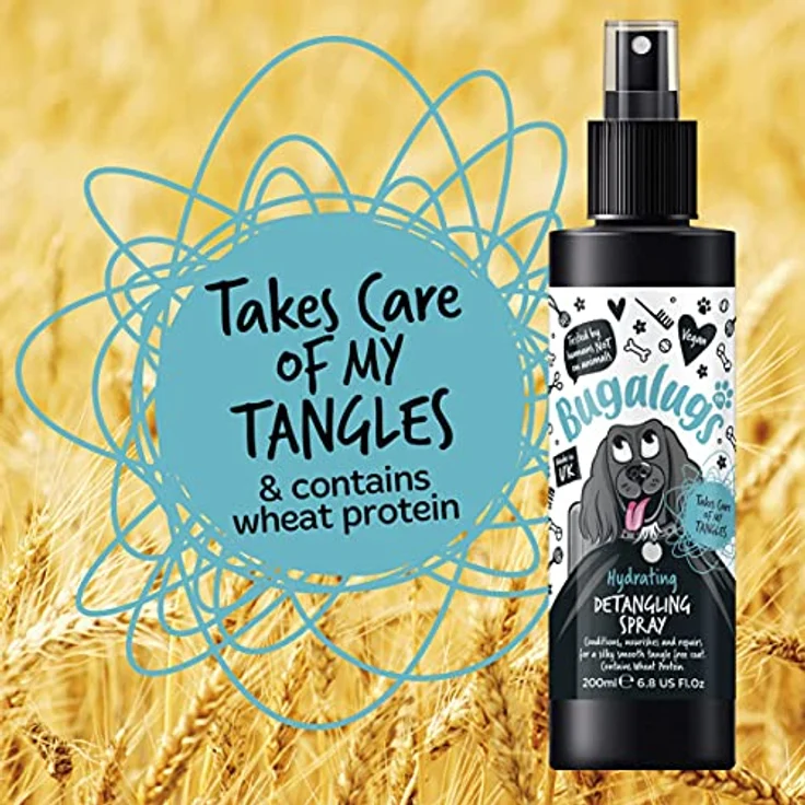 Bugalugs Fellentwirrer Entwirrungsspray, 200ml, pH-ausgeglichen, verschiedene Düfte, 3-in-1 Pflege für seidig-glattes Fell – Bild 7
